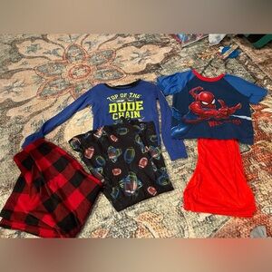Pajamas lot boys size 8. Includes Marvel Spider Man pj short set